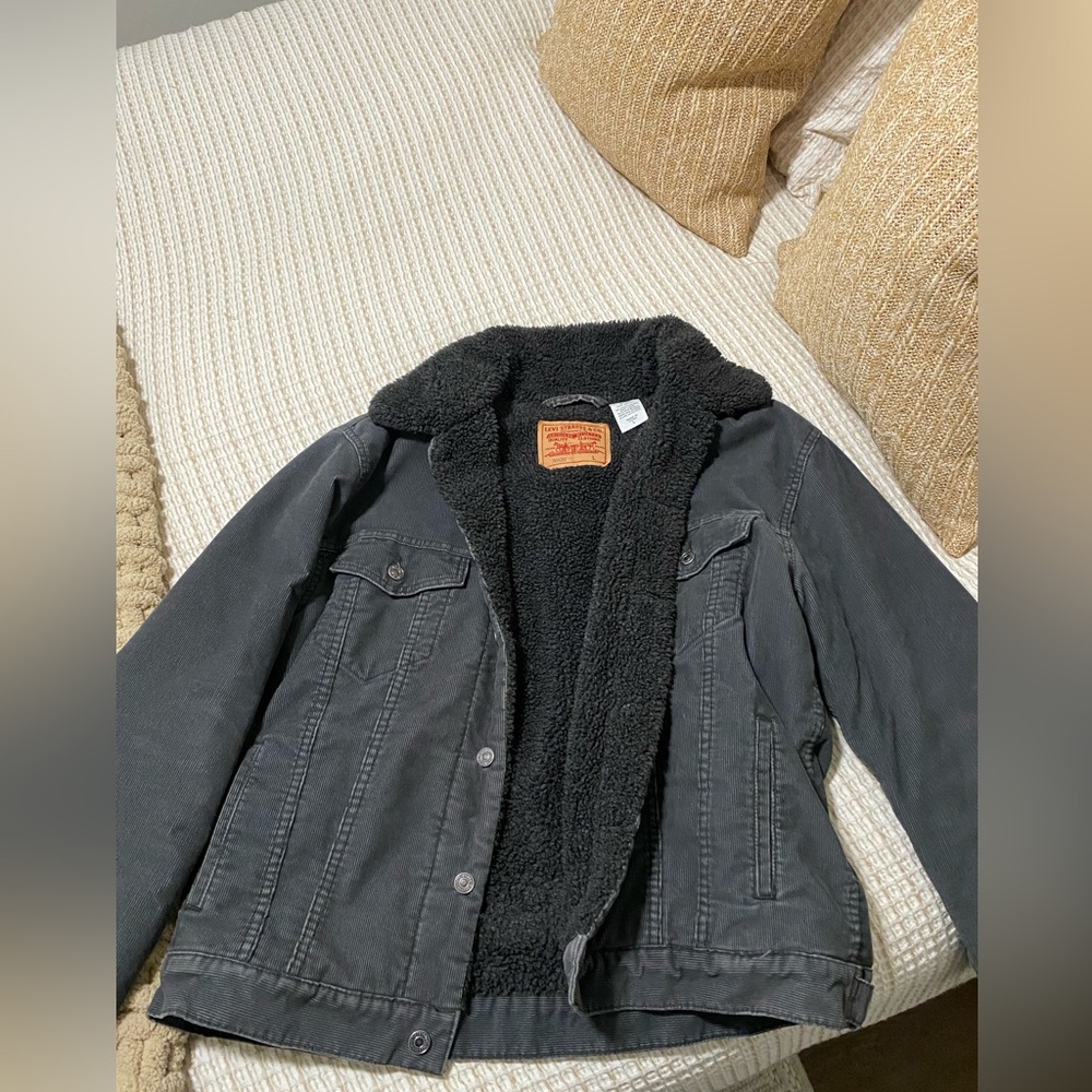 Levi's Charcoal Sherpa Jacket